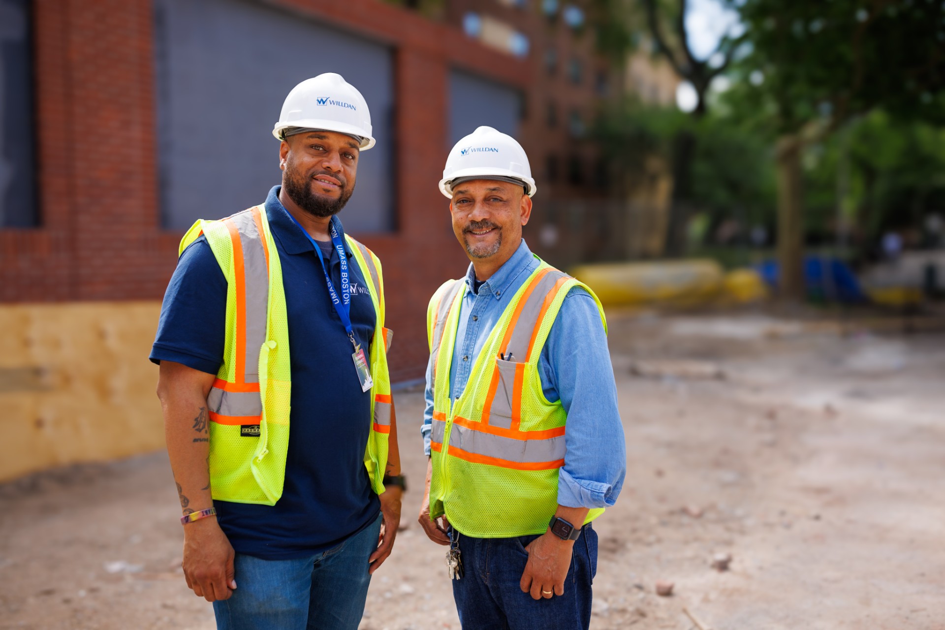 Willdan team members on a project site